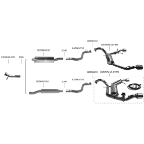 Bastuck Endschalldämpfer Suzuki Swift AZ Sport 1.4 L