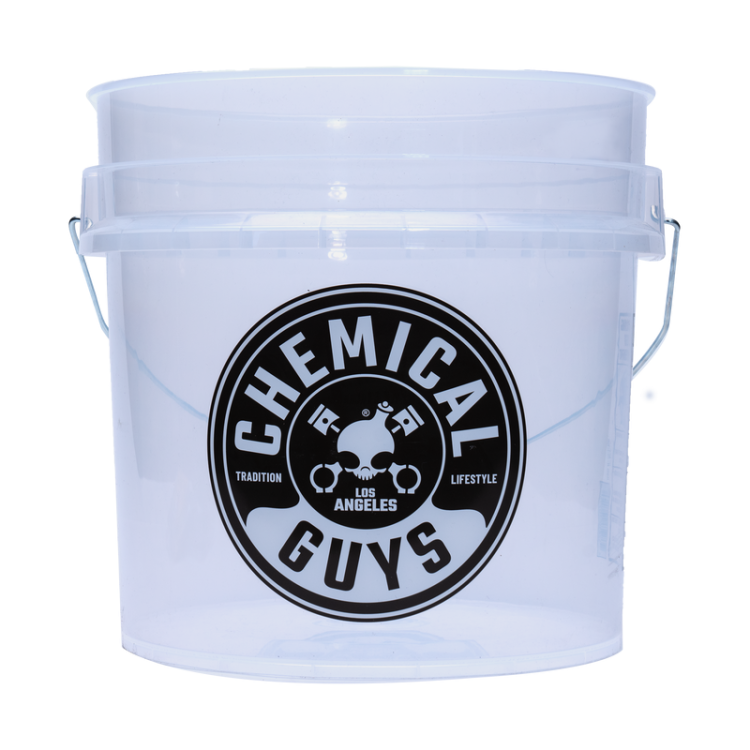 Chemical Guys Auto Wascheimer Transparent mit Logo 19 Liter